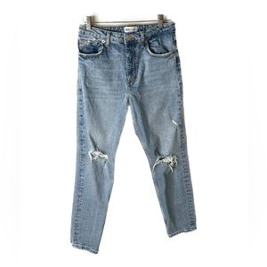 FLATTERING ZARA SIZE 6 high waisted blue jeans